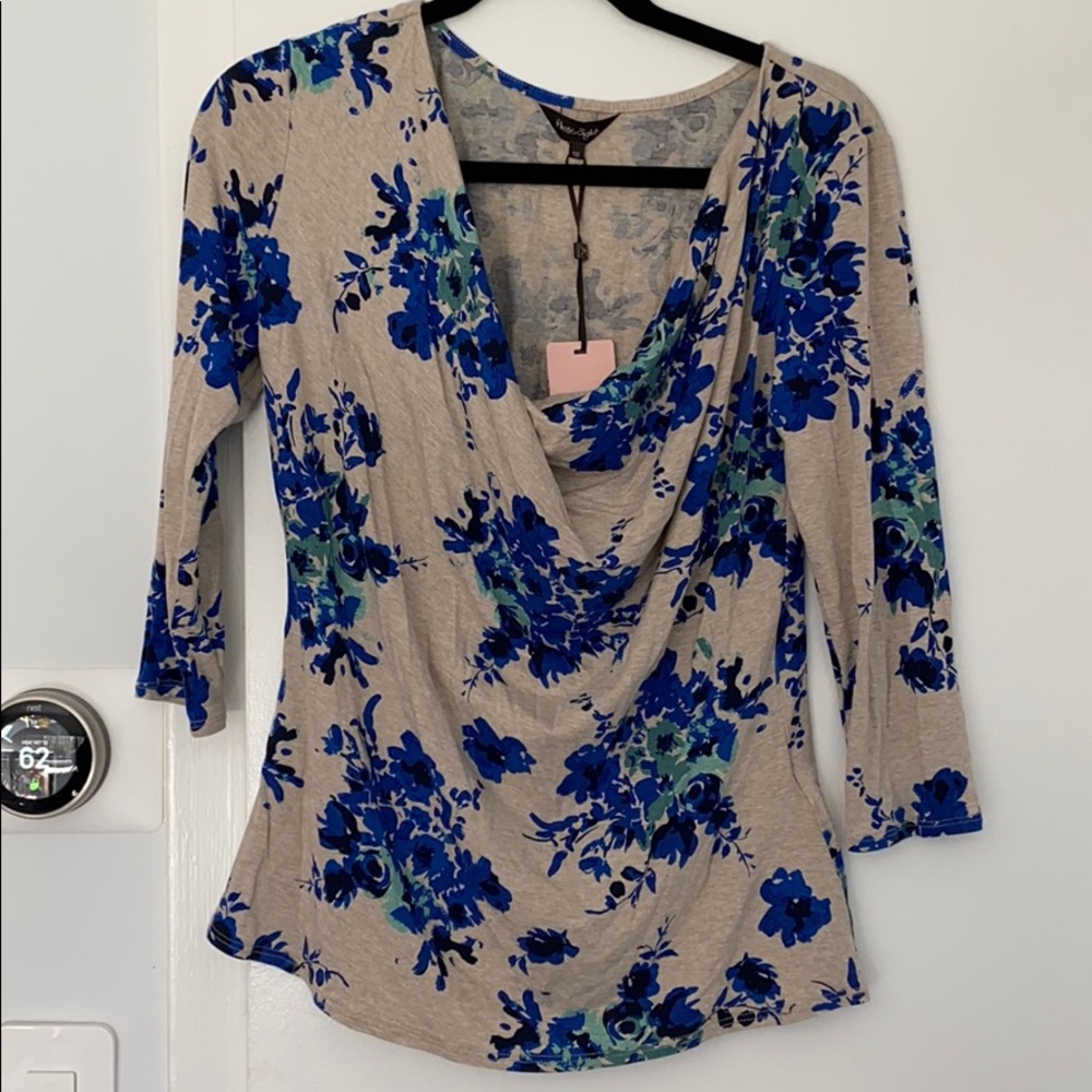 Phase Eight 3/4 sleeve, cowl neck shirt
